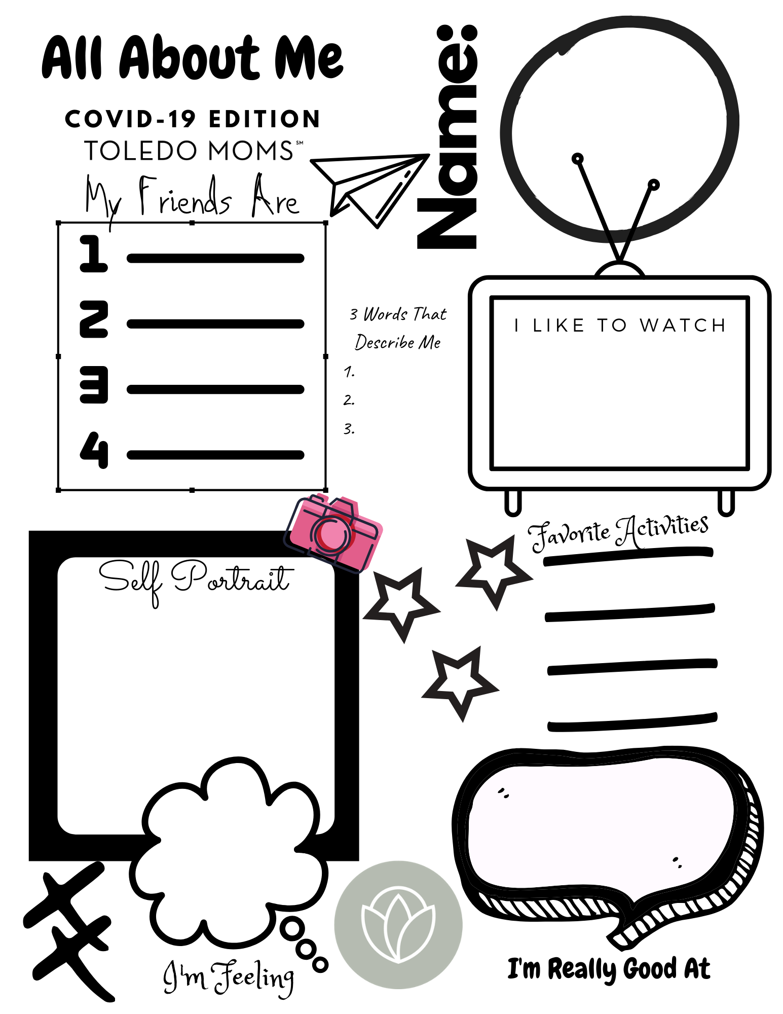 All About Me (Free Printable) Activity Page For Kids - NW Ohio Moms